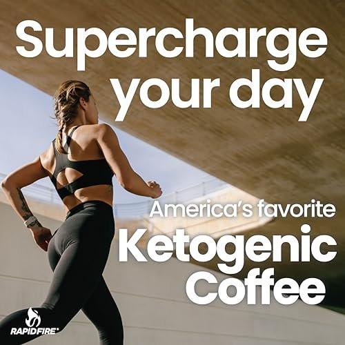Rapidfire Keto Coffee Instant Coffee Mix, Caramel Macchiato Flavor, 7.93 Ounce (255g), 15 Servings - görsel 8