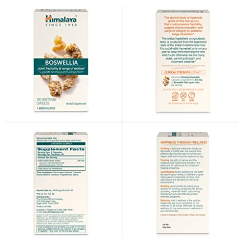 Himalaya Boswellia, Joint Support for Mobility and Flexibility, Promotes Tissue Preservation, 250 mg, 120 Capsules - görsel 12