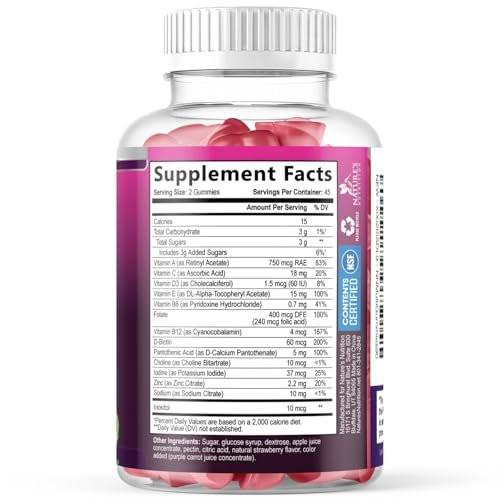 Multivitamin Gummies for Adults - Daily Adult Multivitamins Gummy with Vitamins A, C, D, B12 for Women & Men, Immune Support Gummy Multivitamins Supplement, Adult Multi VIT Vitamin - 120 Gummies - görsel 5