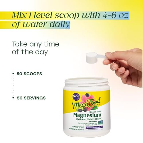 MegaFood Relax + Calm Magnesium Powder - – Triple Magnesium Blend: Magnesium glycinate, citrate, and malate work – Image 1