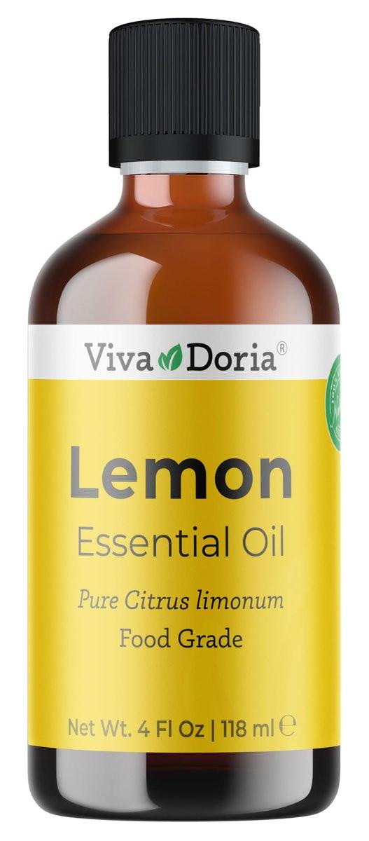 Viva Doria Lemon Essential Oil, 100% Pure, Natural Lemon Essential Oil, Undiluted, for Aromatherapy | Food Grade, 118 mL (4 Fluid Ounce) - görsel 2