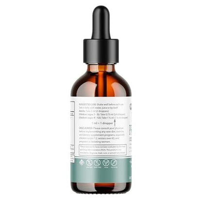 Healthy Genetics Liquid Probiotics for Women Men & Kids | Prebiotic + Ginger + Probiotics for Digestive Health | Acidophilus Probiotic | Dairy Free | Vegan | Non-GMO | Gluten Free | 30 Servings