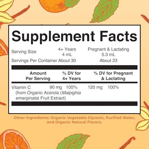 MARYRUTH'S Organic Vitamin C Supplement | Liquid Vitamin C Liquid Drops for Adults & Kids | Immune Support Supplement for Overall Health | Vegan | Non-GMO | Gluten Free | 4 Fl Oz - görsel 4