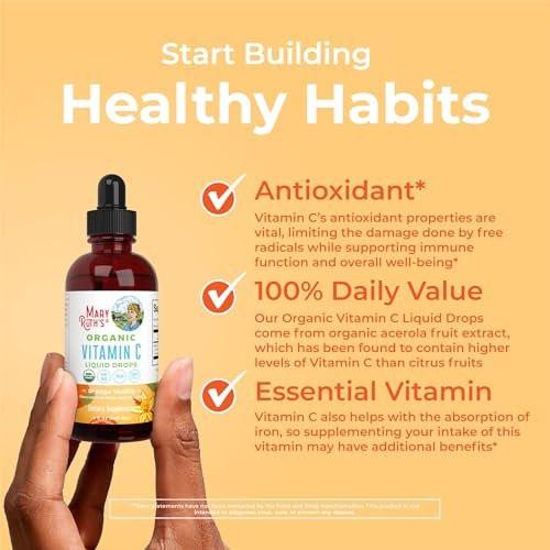 MARYRUTH'S Organic Vitamin C Supplement | Liquid Vitamin C Liquid Drops for Adults & Kids | Immune Support Supplement for Overall Health | Vegan | Non-GMO | Gluten Free | 4 Fl Oz - görsel 10