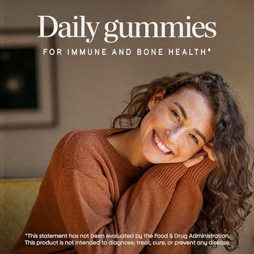 Nature's Way Vitamin D3 Gummies, Supports Immune Function and Bone Health*, 2000 IU (50 mcg) per 2-Gummy Serving, Mixed Fruit Flavored, Gluten Free, Plant-Based Pectin, Vegetarian, 120 Count - görsel 4