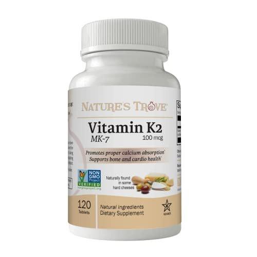 Nature's Trove Vitamin K2 MK7 Supplement, 100mcg, 120 Count, Vegan - görsel 2