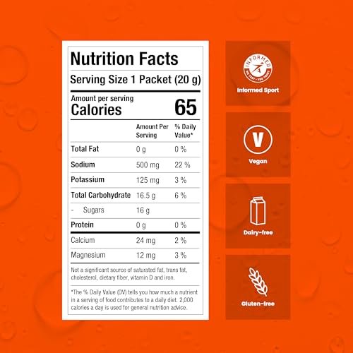 Precision Hydration Electrolyte Powder - No Artificial Ingredients, Multi Strength Hydration Packets - Individual Waterproof Servings - Gluten/Dairy Free, 1 Box (8 Packets, 1000mg/L-Orange) - görsel 9