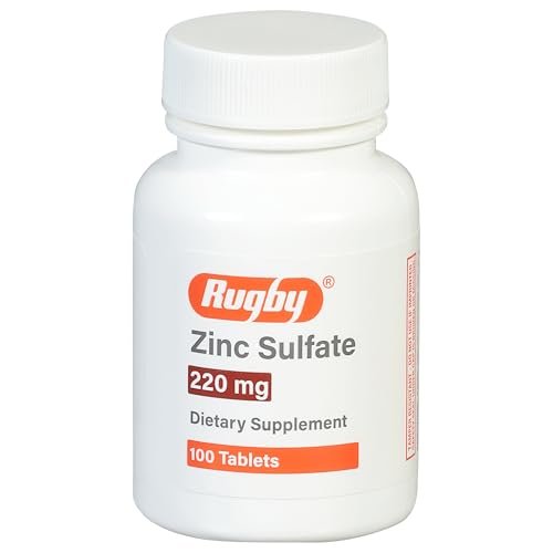 Rugby Zinc Sulfate 220 mg Tablets - Made with Zinc Sulfate Heptahydrate - Dietary Supplement - 100 Count (1 Pack) - görsel 5