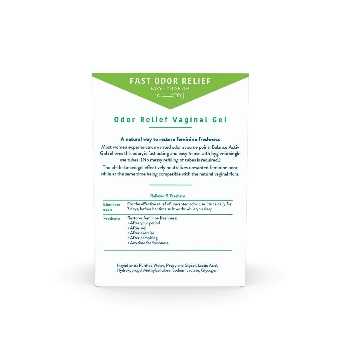 Balance Activ Odor Relief pH Balanced Vaginal Gel for Women, Works Naturally to Rapidly Relieve Unpleasant Odor & Restore Feminine Freshness - görsel 15