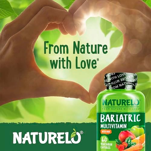 NATURELO Bariatric Multivitamin - One Daily with Iron - Supplement for Post Gastric Bypass Surgery Patients - Natural Whole Food Nutrition - 60 Veggie Capsules - görsel 9