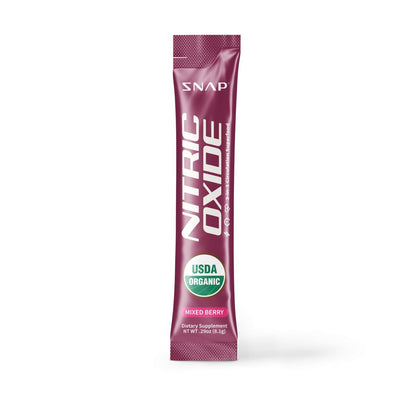Snap Supplements Organic Beet Root Powder Nitric Oxide Supplement for Men & Women with Red Spinach, Supports Healthy Energy & Blood Pressure Already in Normal Range, 10 Stick Packs, Mixed Berry