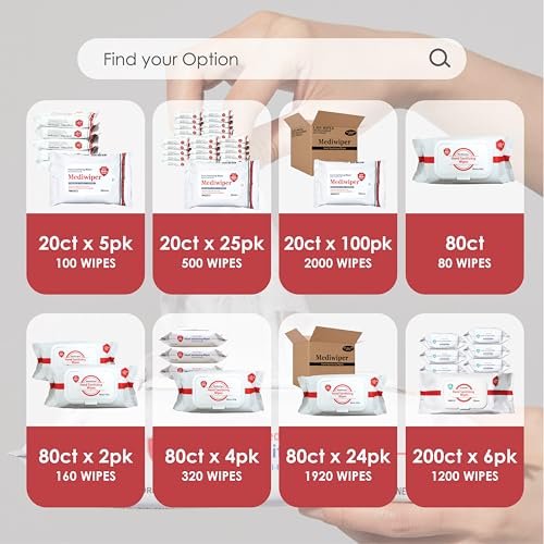 Mediwiper 20 Count Alcohol-Free Sanitizing – Large Wipes: Each wipe is generously sized to provide effective – Image 2