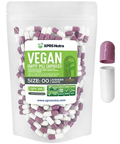 XPRS Nutra Size 00 Empty Capsules - 100 – Vegan and Vegetarian: Made from hydroxypropyl methylcellulose (HPMC), – Image 2