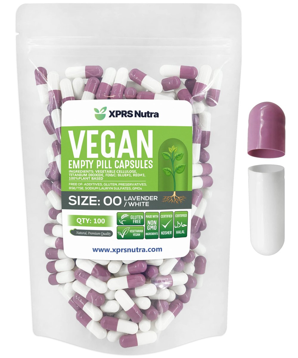 XPRS Nutra Size 00 Empty Capsules - 100 – Size 00 Capsules: These are a popular medium size, ideal for a variety – Image 1