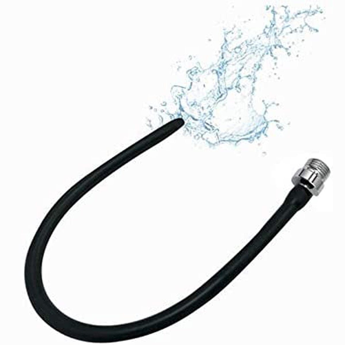 Silicone Nozzle Enema Attachment Reusable Douche Black Hose Nozzle (20 in) - görsel 5