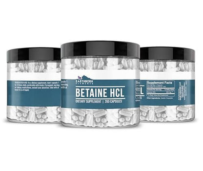 Earthborn Elements Betaine HCL, 200 – Digestive Support: Betaine HCL helps maintain stomach acidity, which is – Image 3