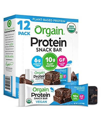 Orgain Organic Vegan Protein Bars, Chocolate – Low Calorie: Only 140 calories per bar, making it a perfect snack – Image 2