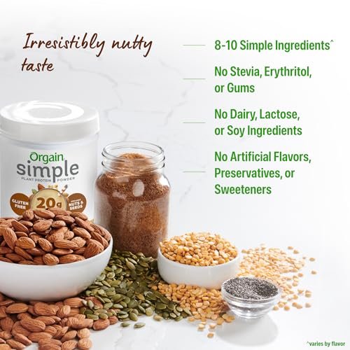 Orgain Organic Simple Vegan Protein Powder, – Packaging: Tub (packaging may vary) – Image 11
