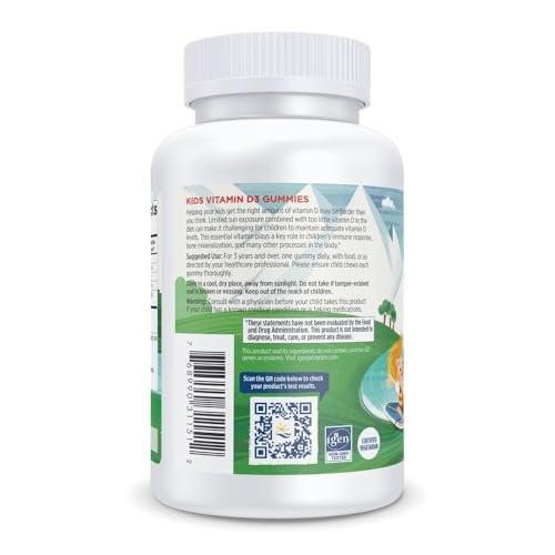 Nordic Naturals Vitamin D3 Gummies Kids, Wild Watermelon Splash - 120 Gummies - 400 IU Vitamin D3 - Bone Health, Healthy Immunity - Non-GMO, Vegetarian - 120 Servings - görsel 4