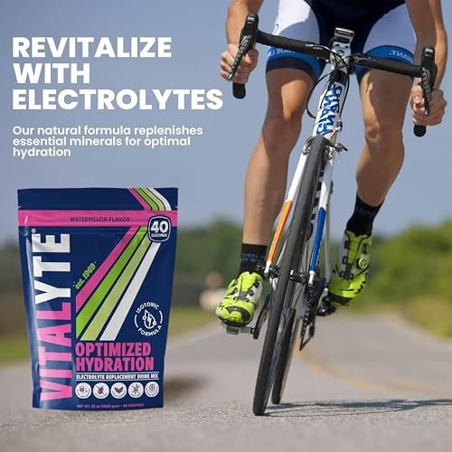 Vitalyte Electrolyte Powder Drink Mix, Isotonic Electrolyte Hydration Mix, Gluten Free Post Workout Powder, Pack of 1, 35 oz., Watermelon Flavor - görsel 11