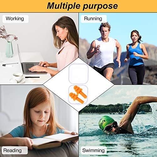 BBTO 24 Pairs Silicone Soft Ear Plugs Waterproof Reusable Noise Reduction Earplugs for Adults Kids Sleeping Snoring Swimming Travel Concerts, Assorted Color - görsel 1