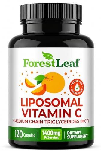 ForestLeaf Liposomal Vitamin C 1400mg Capsules | High Dose Vitamin C Liposomal Supplement w Coconut Oil Fatty Acids | Fast Absorption | Immune Support, Antioxidant, Collagen Production | 120 Vegan Cap - görsel 7