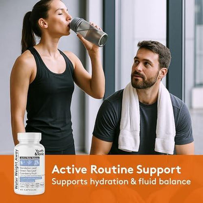 Youth & Tonic Water Pills for Fluid Retention – Water Weight Away Natural Diuretic for Bloat Relief & Fluid Balance, Support for Swollen Legs & Feet with Potassium & Vitamin B6 – 60 Pills