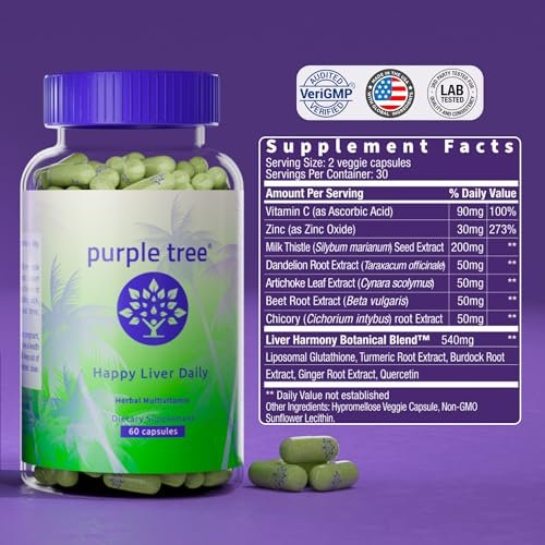 purple tree Happy Liver Daily | Liver – Liposomal Glutathione for Enhanced Absorption: Glutathione is often called – Image 3