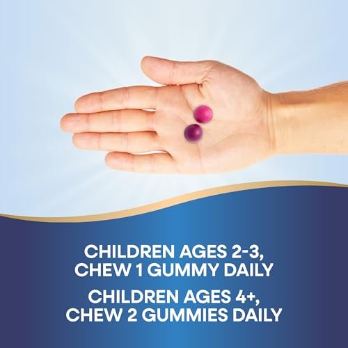 Nature's Way Kids Growing Bones & Muscles Gummy, Supports Healthy Bones & Muscles*, Calcium, Magnesium, Vitamins D3 & K1, Ages 2+, Wildberry, 60 Gummies - görsel 9