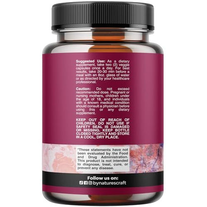 D Mannose with Cranberry Supplement - D Mannose 1000mg per Serving Capsules for Kidney Defense Support & Cleanse and Urinary Tract Health for Women & Men - Adults Bladder Health Supplement - 120 Count