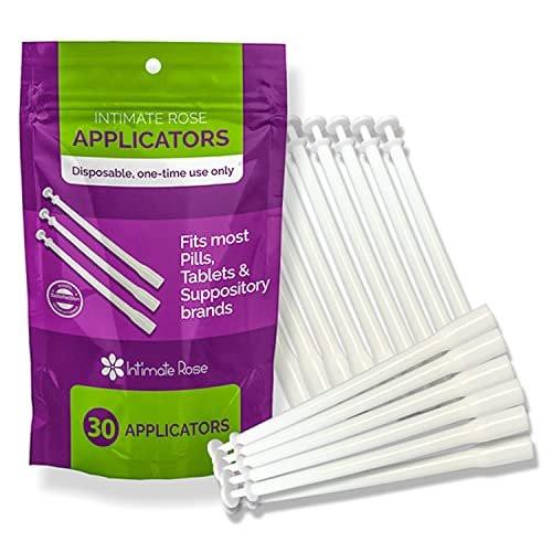 Intimate Rose 30 Count Vaginal Suppository Applicators, Individually Wrapped, Disposable Applicator - Fits Most Boric Acid Suppositories and More, Pack of 30 - görsel 2