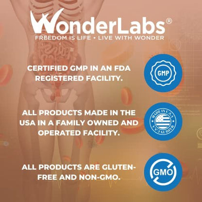 Wonder Laboratories Proteolytic Enzymes | Bromelain Papain Pancreatin Trypsin 550 mg Total with Standardized Amylase, Lipase, and Protease, 100 Tablets