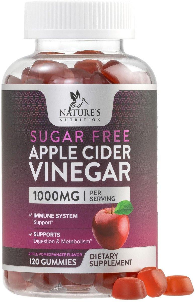 Apple Cider Vinegar Gummies for Weight Loss - Sugar Free - Max Strength ACV Gummy with Vitamin B12 & The Mother - Metabolism & Energy Support - Vegan Apple Cider Vinegar Gummy Supplement - 120 Gummies - görsel 2