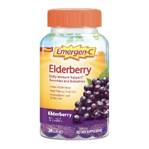 Emergen-C Elderberry Gummies, Elderberry Immune Support Natural Flavors with High Potency Vitamin C, Back to School Essentials - 36 Count - görsel 14