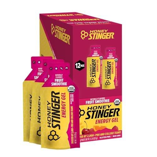 Honey Stinger Organic Fruit Smoothie Energy Gel, Gluten Free & Caffeine Free, for Exercise, Running and Performance, Sports Nutrition for Home & Gym, Pre and Mid Workout, 12 Pack, 13.2 Ounce - görsel 14