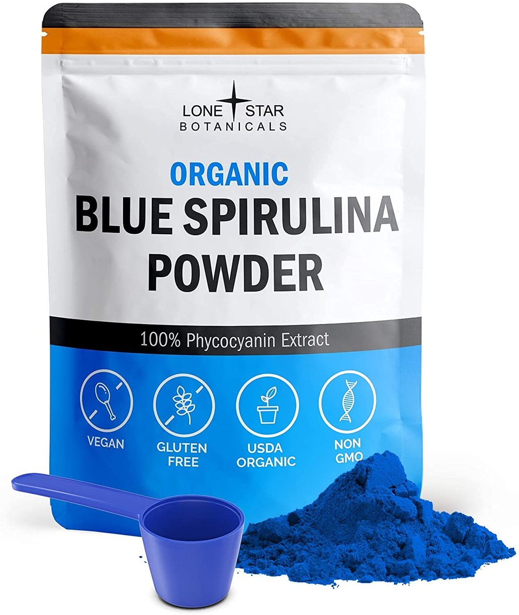 Lone Star Botanicals Organic Blue Spirulina Powder - 100% Pure Blue-Green Algae, No Fishy Smell, Vegan Superfood for Smoothies & Drinks, Non GMO, Gluten-Free, Vegan - görsel 10