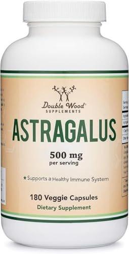 Double Wood Supplements Immune Boosting Astragalus 500mg 180 Capsules - Rich in Flavonoids and Polysaccharides - Non-GMO, Gluten Free, Third Party Tested - görsel 3