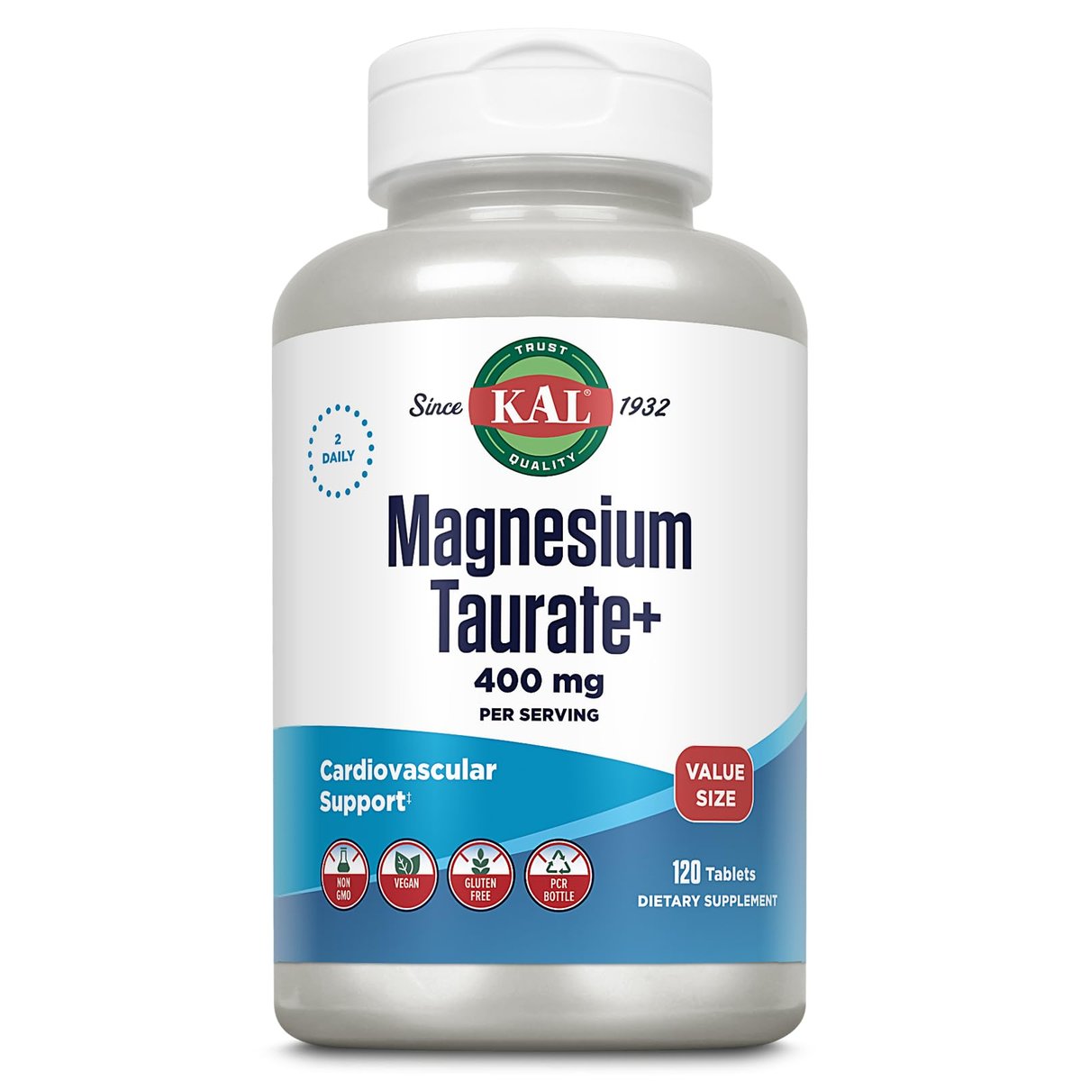 KAL Magnesium Taurate 400mg Plus Vitamin B6, – High Absorption Magnesium Complex: Magnesium taurate is a chelated – Image 11