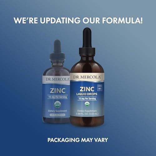 Dr. Mercola Zinc Liquid Drops - Supports Immune & Organ Health - 15 mg Organic Zinc Liquid Drops - USDA Organic - NSF Certified - Non-GMO, Gluten-Free & Soy-Free - 3.88 fl oz (28 Servings) - görsel 8