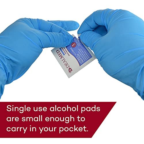 Dealmed Alcohol Prep Pads – 400 Count Medium Latex-Free Gamma Sterilized Antiseptic Wipes, Wound Care Products for First Aid Kits, Home, and Medical Facilities - görsel 6