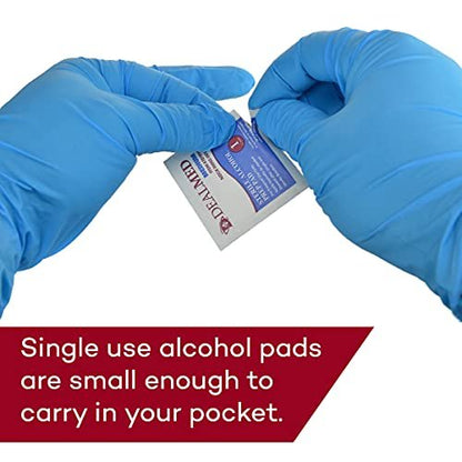 Dealmed Alcohol Prep Pads – 400 Count Medium Latex-Free Gamma Sterilized Antiseptic Wipes, Wound Care Products for First Aid Kits, Home, and Medical Facilities