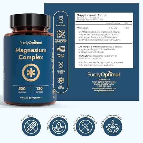 Purely Optimal Magnesium Complex - 6 Forms – Muscle Health: Essential for proper muscle contraction and – Image 10