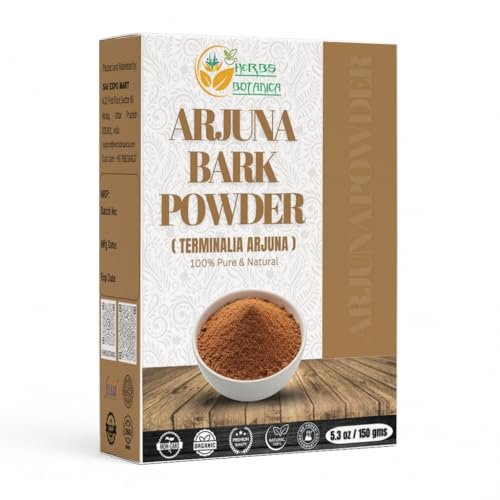 Herbs Botanica Arjuna Powder 100% Pure Arjuna Bark Powder (Arjun Ki Chaal) for Herbal Tea & Wellness – Finely Ground Tree Bark Powder for DIY Use – 5.3 oz Pack - görsel 1