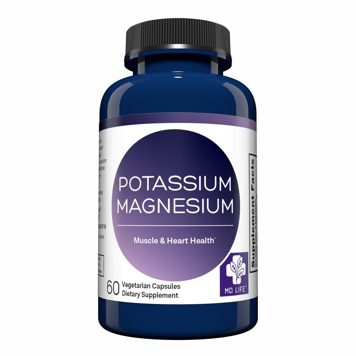 MD. Life Potassium Magnesium Supplement - 60 – High Absorption Magnesium Complex: Our formula includes a blend of – Image 1