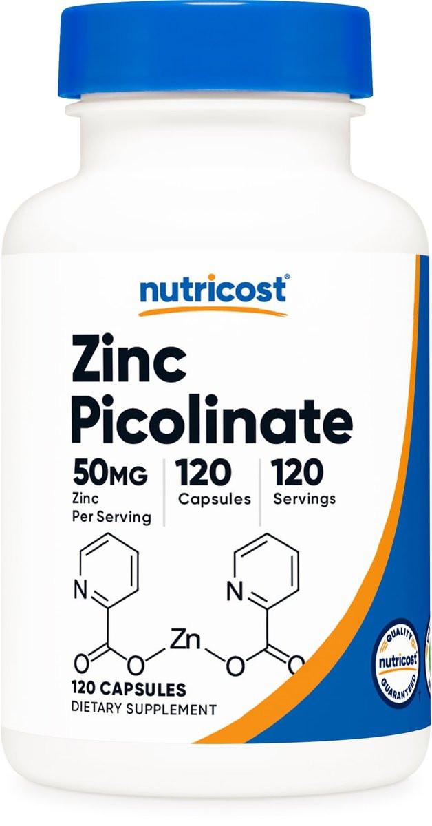 Nutricost Zinc Picolinate 50mg, 120 Vegetarian Capsules - Gluten Free and Non-GMO - görsel 4