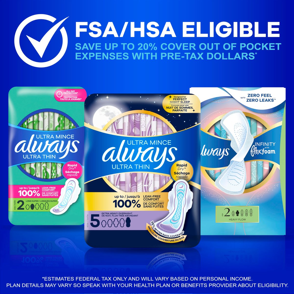 Always Ultra Thin, Size 3 Extra Heavy Long – Long Length: Extended length provides additional coverage for – Image 5