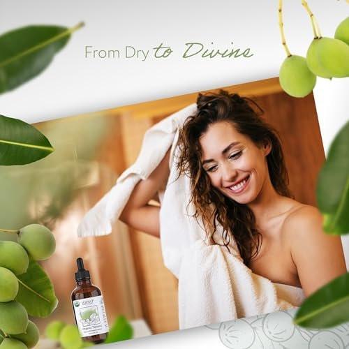 HBNO California Bottled Organic Tamanu Oil 4 oz (120ml) Value Size - USDA Certified Organic Tamanu Oil, Cold Pressed Carrier Oil for Face, Body, Lips, Nails, Shampoo & Conditioner - görsel 4
