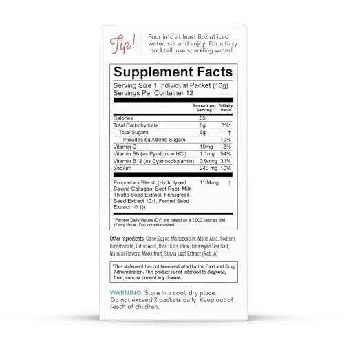 Munchkin Milkmakers Lactation Drink Mix Supplement with B Vitamins/Collagen/Fenugreek & Milk Thistle for Breastfeeding Moms, Berry Lemonade, 12 Count - görsel 9