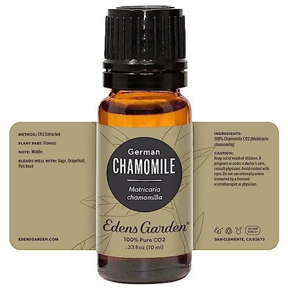 Edens Garden Chamomile German CO2 Essential Oil - 100% Pure Premium Grade, Undiluted, Natural, Therapeutic, Aromatherapy, Best for Diffuser, Skin, Face, Kid Safe 10 ml (0.33 fl oz)