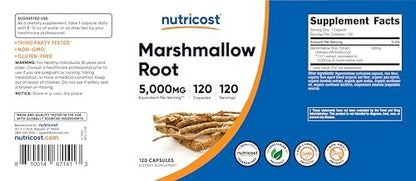 Nutricost Marshmallow Root 120 Capsules for 120 Servings Per Bottle - Gluten Free & Non-GMO